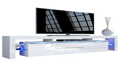 TV Lowboard Weiß Hochglanz Lima Nova V2 - Weißes Tv Möbel